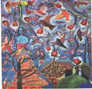 «Құдіретті көгершіндер шоғыры» картинасы (1989 ж.)